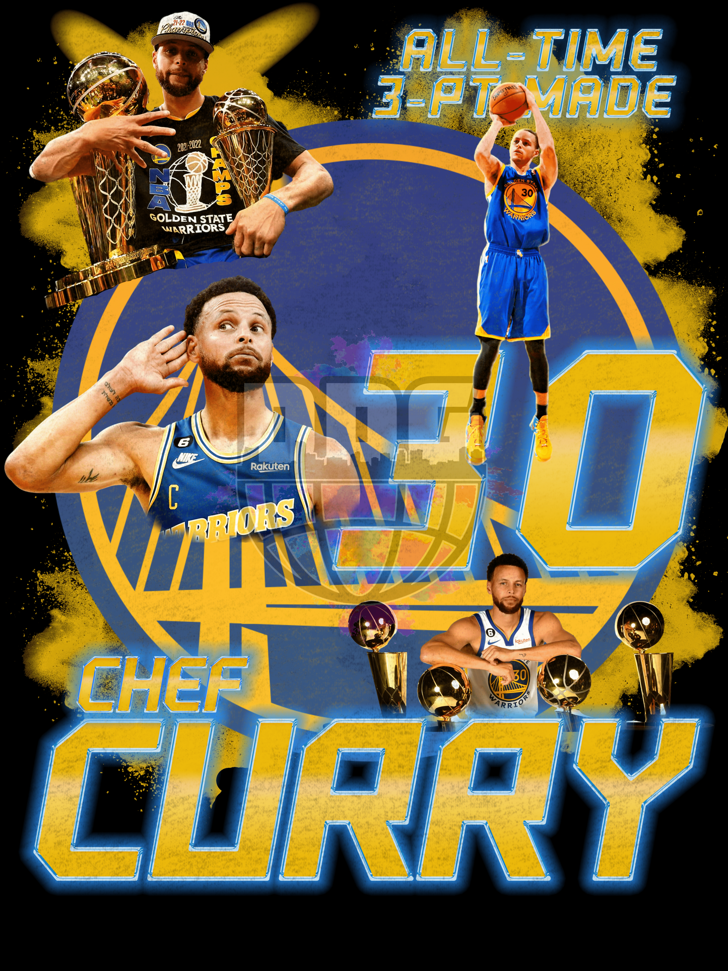 3 Point G.O.A.T Splasher - Steph Curry Graphic T-Shirt