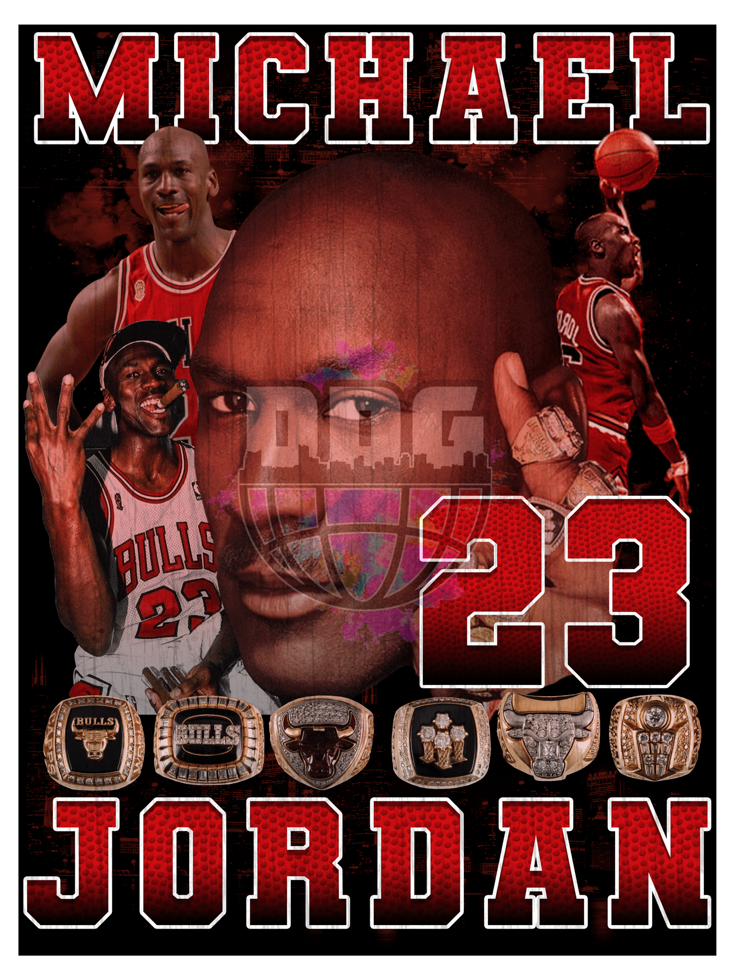 Jordan "3 Peat" Black - Graphic T-shirt