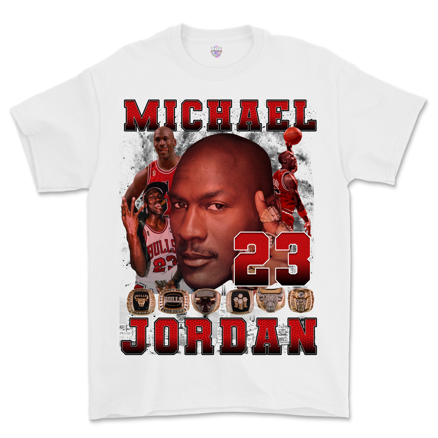 Jordan "3 Peat" White - Graphic T-shirt